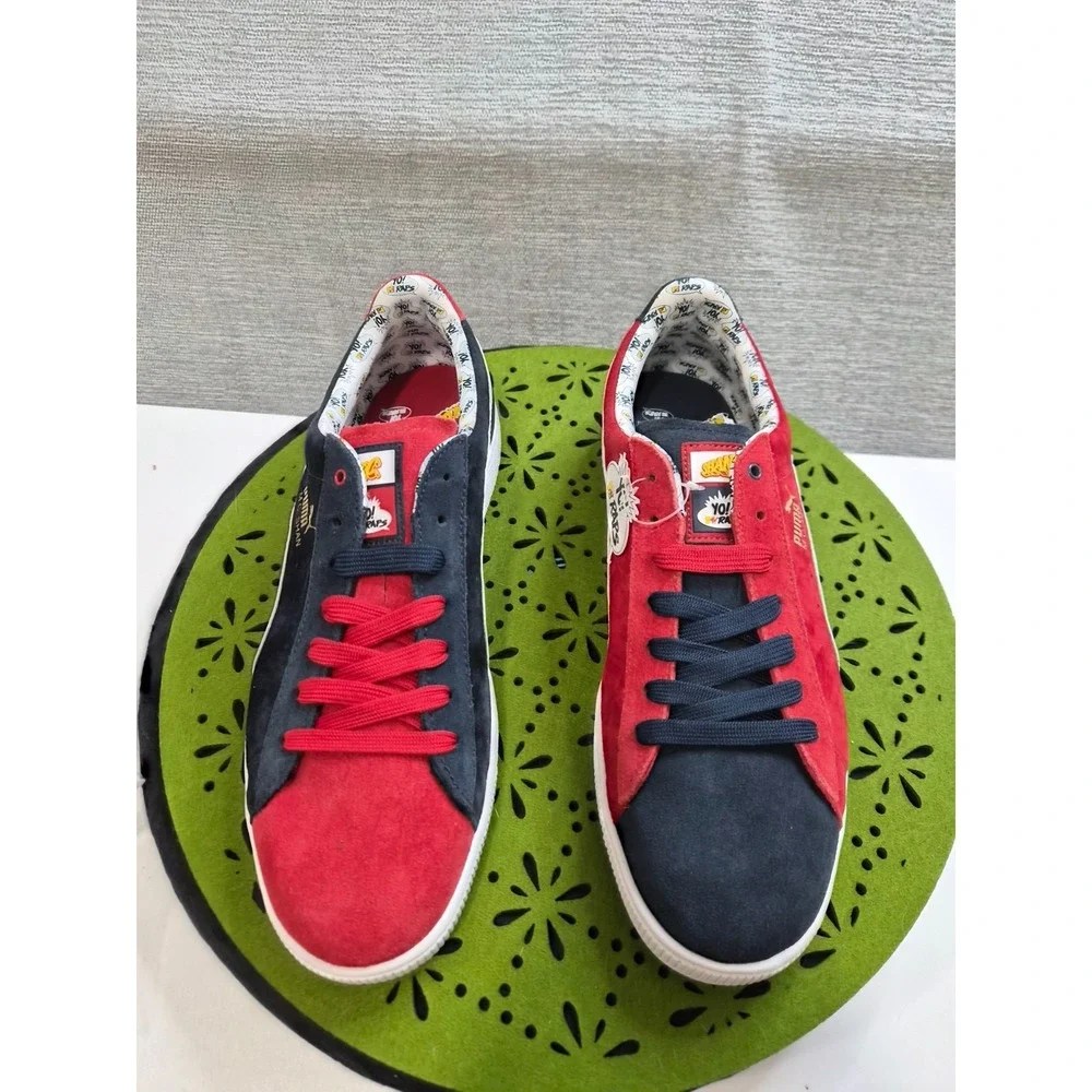 Puma MC Shan 345962-01 Mens US 10.5 Athletic Shoes Ribbon Red Navy Sneakers